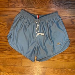 Tracksmith Light Blue Van Cortlandt Shorts